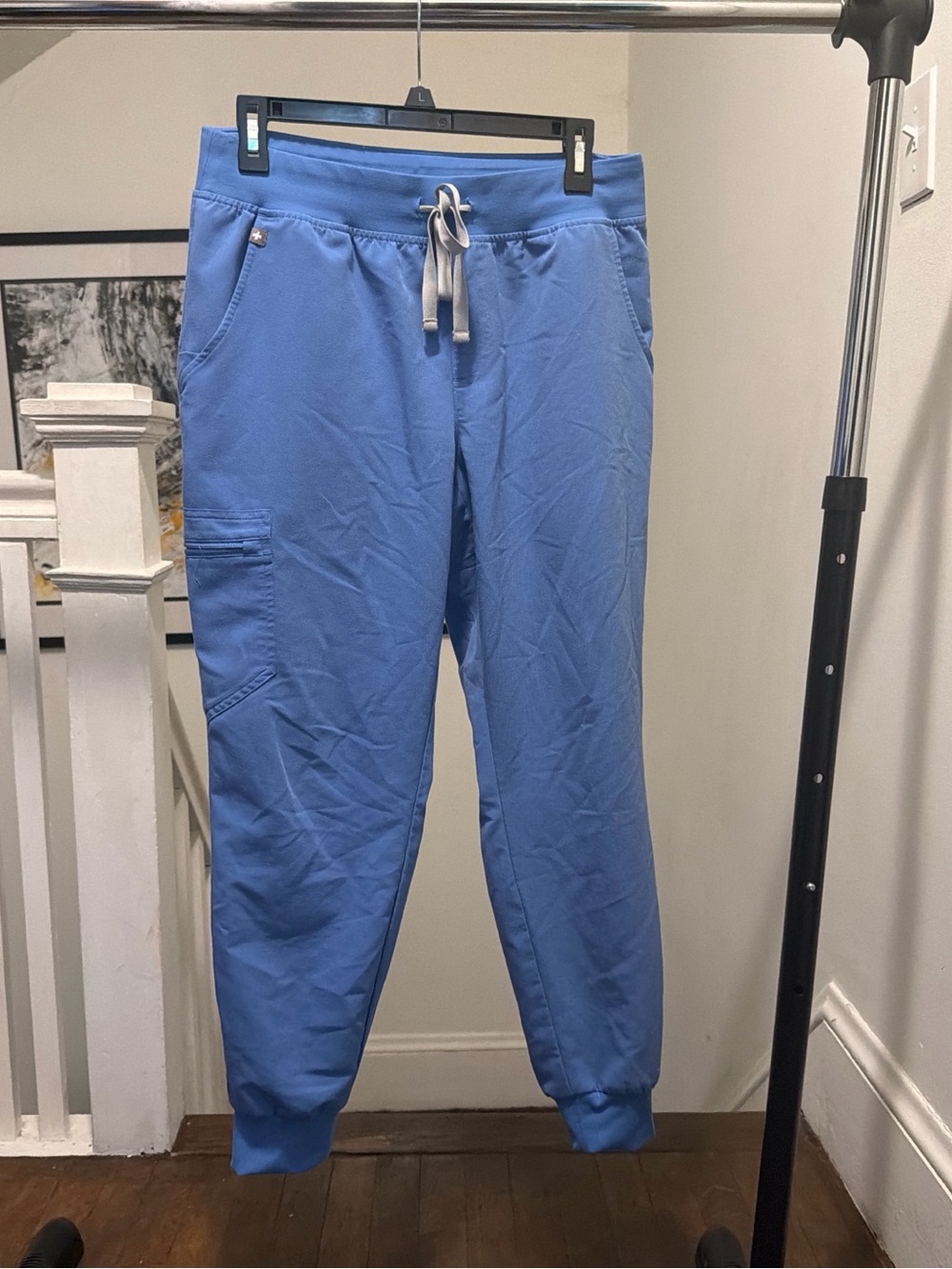 Figs Light Blue Drawstring Jogger Pants